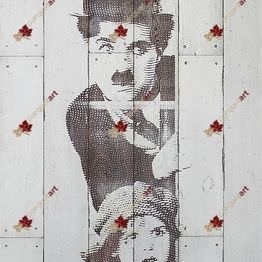 Стеновая панель из массива дуба Чарли Чаплин